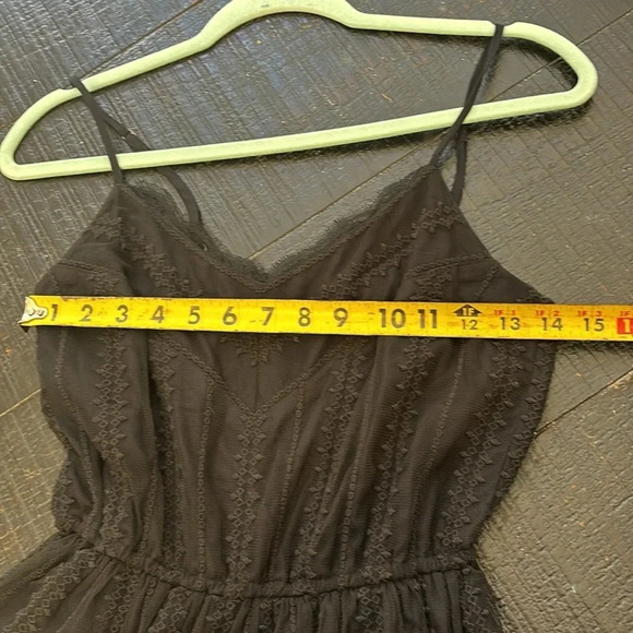 Abercrombie & Fitch Black Mini Lace Dress Spaghetti Straps in Black size XS - Picture 6 of 9